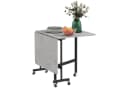 HOMCOM Klapptisch Grau 120x80cm Esstisch mit Rollen Bild 1