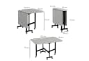HOMCOM Klapptisch Grau 120x80cm Esstisch mit Rollen Bild 3