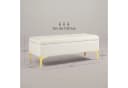 HOMCOM Sitzbank Beige mit Gold-Ton Beinen und Stauraum Bild 3