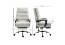 Vinsetto Chefsessel mit Massagefunktion Beige Mikrofaser Höhenverstellbar Bild 3