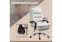 Vinsetto Chefsessel mit Massagefunktion Beige Mikrofaser Höhenverstellbar Bild 5