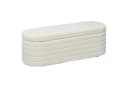 HOMCOM Polsterbank mit Stauraum Cremeweiß Teddy-Fleece Bild 1