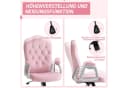 Vinsetto Bürostuhl Rosa mit Kristallknöpfen und Kippfunktion Bild 5