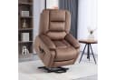 HOMCOM Elektrischer Relaxsessel mit Aufstehhilfe, Massage & Wärme Braun Bild 2