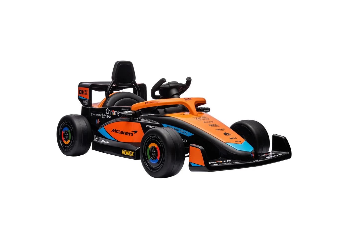 AIYAPLAY Elektro-Kinderauto 12V Kinderfahrzeug mit 2,4G-Fernbedienung, Orange, McLaren Lizenziert - Bild 1