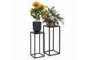 Outsunny Blumenständer 2er-Set Schwarz Industrieller Stil Bild 1