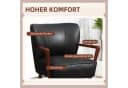 HOMCOM Relaxsessel Schwarz Kunstleder Akzentstuhl Bild 4