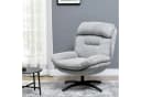 HOMCOM Relaxsessel Drehbar Loungesessel mit Wasserabweisend Chenille-Optik, Grau Bild 2