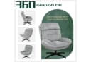 HOMCOM Relaxsessel Drehbar Loungesessel mit Wasserabweisend Chenille-Optik, Grau Bild 4