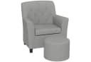 AIYAPLAY Kindersessel mit Hocker Grau Diamantmuster Bild 1
