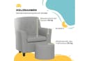 AIYAPLAY Kindersessel mit Hocker Grau Diamantmuster Bild 5