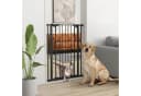 PawHut Hundegitter Türschutzgitter Schwarz Ohne Bohren Auto-Close Bild 2