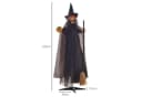 HOMCOM Animierte Halloween Hexe Dekofigur 190cm mit Licht & Sound Bild 3