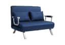 HOMCOM Schlafsofa 3 in 1 mit Schlaffunktion Blau Bild 1