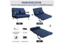 HOMCOM Schlafsofa 3 in 1 mit Schlaffunktion Blau Bild 4