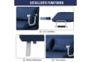 HOMCOM Schlafsofa 3 in 1 mit Schlaffunktion Blau Bild 5