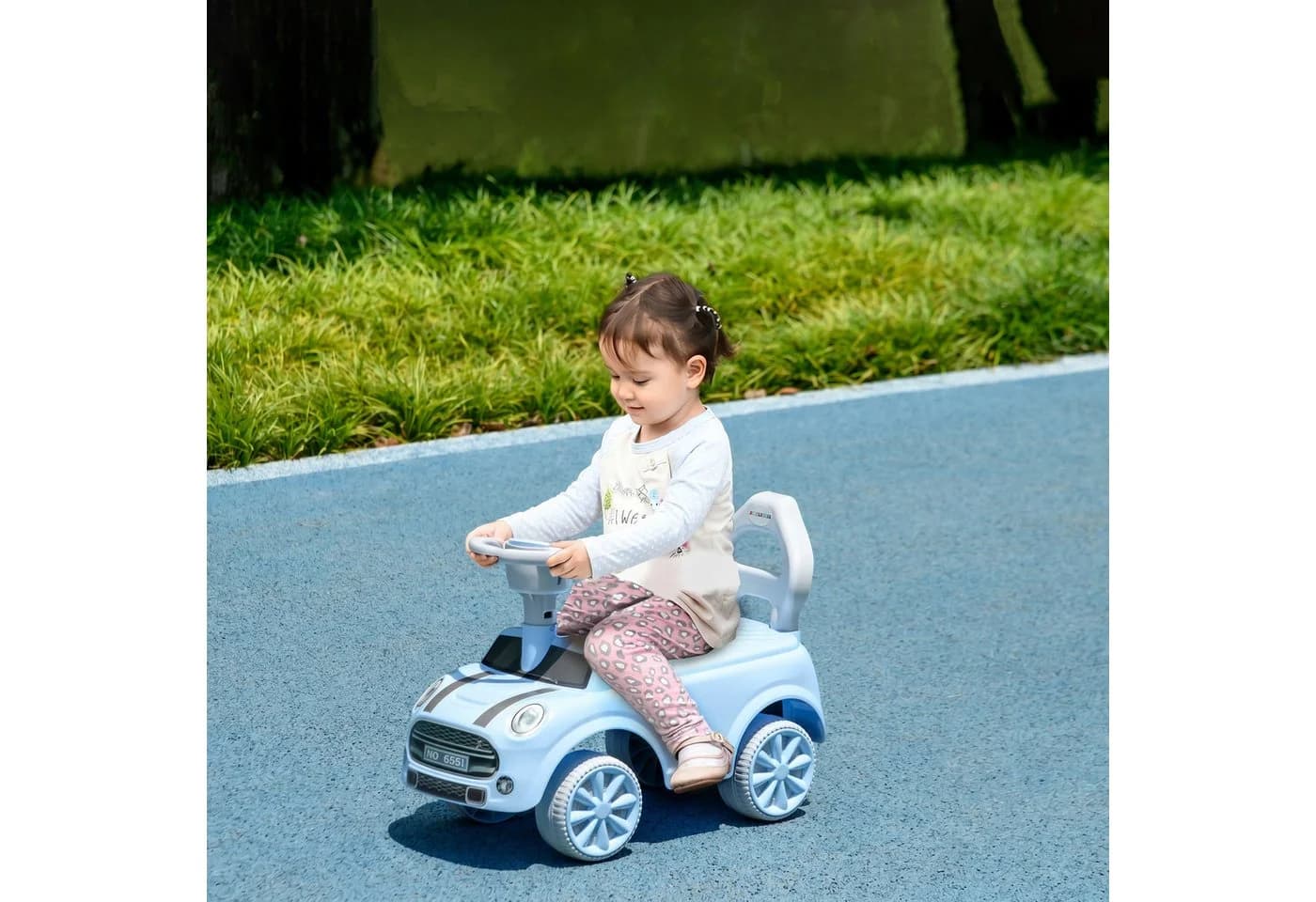 AIYAPLAY Rutschauto Rutschfahrzeug Kinder 18-36 Monate hellblau