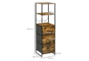 HOMCOM Kommode Sideboard 3 Schubladen Rustikalbraun Industrial Design Bild 3