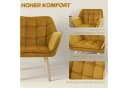 HOMCOM Relaxsessel Skandinavisch Gelb Samt Polstersessel Bild 4
