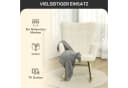 HOMCOM Schaukelstuhl Sessel Beige Samtoptik Armlehne Holzkufen Bild 5