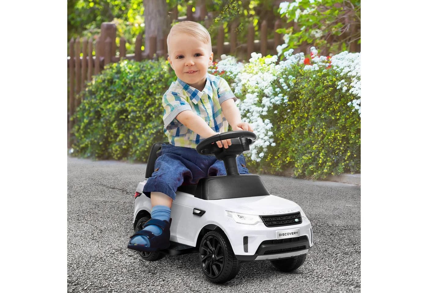 AIYAPLAY Elektro-Kinderauto Land Rover 2 in 1 6V Weiß - Bild 2
