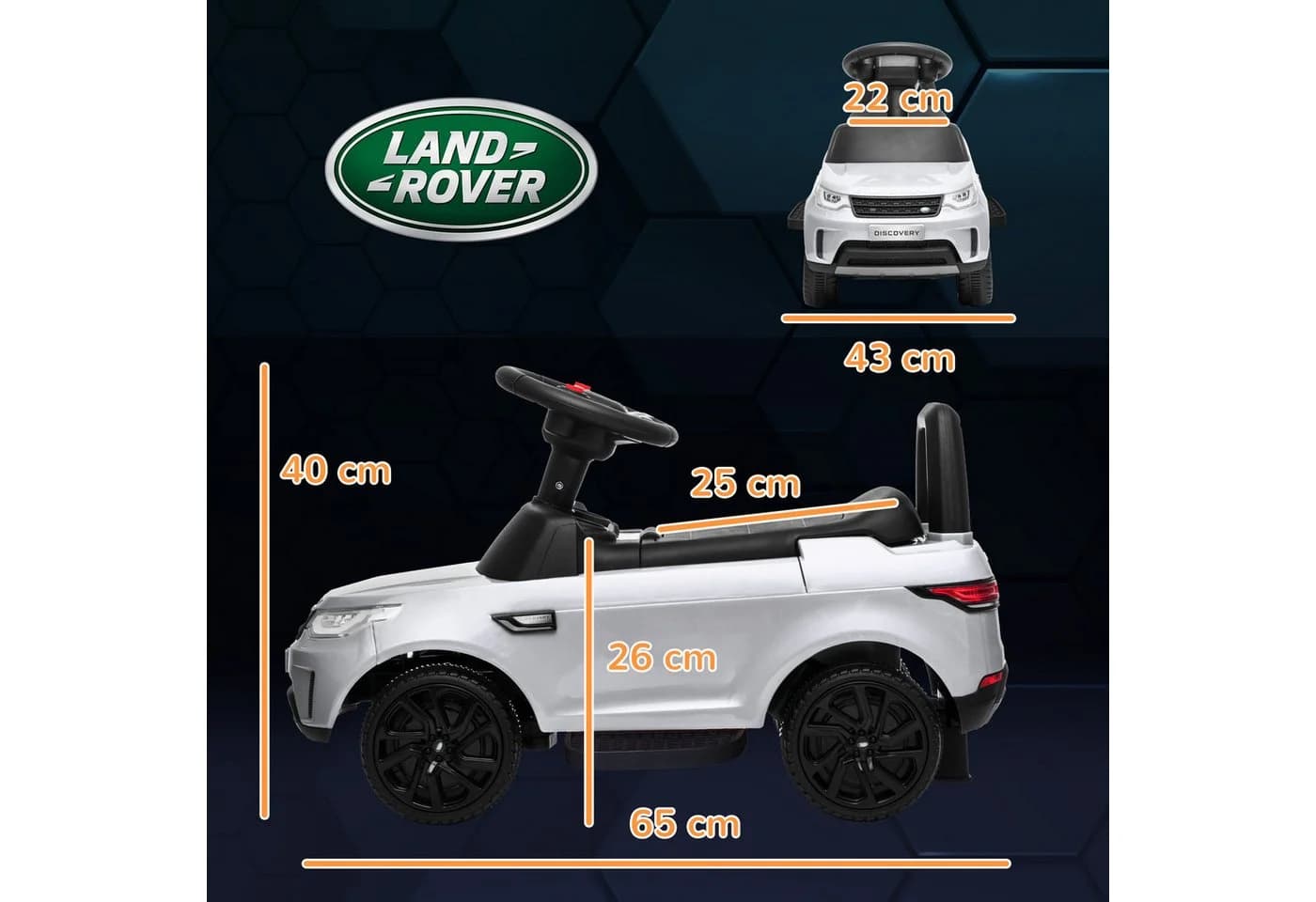 AIYAPLAY Elektro-Kinderauto Land Rover 2 in 1 6V Weiß - Bild 3