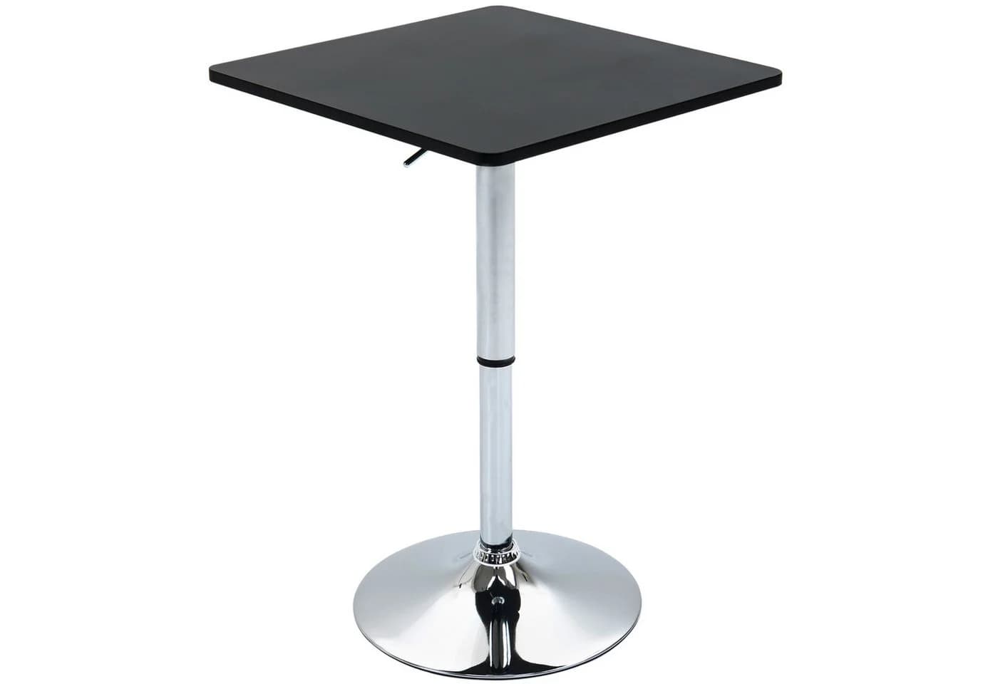 HOMCOM Bartisch Stehtisch Esstisch mit Drehbar Tischplatte Schwarz Metall