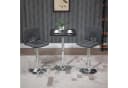HOMCOM Bartisch Stehtisch Esstisch mit Drehbar Tischplatte Schwarz Metall Bild 2