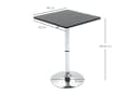 HOMCOM Bartisch Stehtisch Esstisch mit Drehbar Tischplatte Schwarz Metall Bild 3