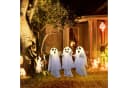 HOMCOM 3er-Set Halloween-Geister Dekofiguren mit LED-Beleuchtung Weiß Bild 2