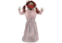 HOMCOM Animierte Halloween Dekofigur Geisterpuppe Rosa mit Leuchtenden Augen Bild 1