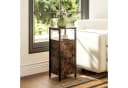 HOMCOM Beistelltisch Industriell Design Rustikales Braun mit verstellbarem Regal Bild 2
