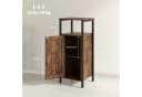 HOMCOM Beistelltisch Industriell Design Rustikales Braun mit verstellbarem Regal Bild 3