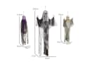 HOMCOM Dekofigur 3er-Set Halloween Skelett-Geister verstellbar Bild 3