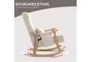 HOMCOM Schaukelstuhl Beige Gepolstert mit Lendenkissen Bild 4