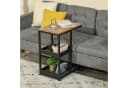 HOMCOM Beistelltisch Sofatisch mit Rollen, Ablage, Dunkelbraun Bild 2