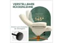 HOMCOM Relaxsessel mit Hocker und Stauraum, Cremeweiß, Kunstleder Bild 4