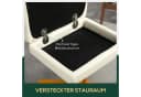 HOMCOM Relaxsessel mit Hocker und Stauraum, Cremeweiß, Kunstleder Bild 5