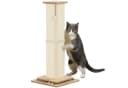 PawHut Kratzbaum mit Sisal, Drehschiene und Spielball, Eiche/Cremeweiß Bild 1