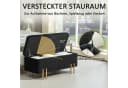 HOMCOM Sitzbank mit Stauraum Schwarz Samt Metall Bild 4