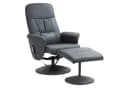 HOMCOM Massagesessel mit Fußhocker, Grau, Liegefunktion & Massage Bild 1