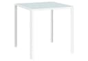 HOMCOM Esstisch Weiß Hartglas Quadratisch Bild 1