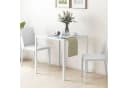 HOMCOM Esstisch Weiß Hartglas Quadratisch Bild 2