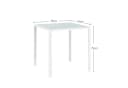 HOMCOM Esstisch Weiß Hartglas Quadratisch Bild 3