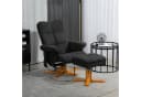HOMCOM Massagesessel mit Fußhocker und Liegefunktion Schwarz Bild 2
