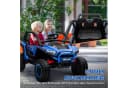 AIYAPLAY Elektro-Kinderauto mit Musikanschluss, 2,4G Fernbedienung, Scheinwerfer, Hupe, 5-7 km/h, Belastbarkeit 50 kg, Blau Bild 4