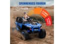 AIYAPLAY Elektro-Kinderauto mit Musikanschluss, 2,4G Fernbedienung, Scheinwerfer, Hupe, 5-7 km/h, Belastbarkeit 50 kg, Blau Bild 5