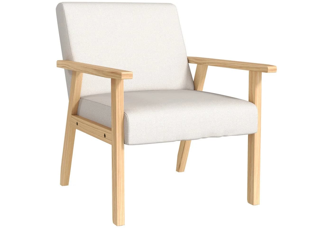 HOMCOM Relaxsessel Grau Leinenoptik mit Armlehnen
