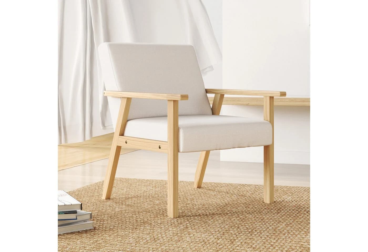 HOMCOM Relaxsessel Grau Leinenoptik mit Armlehnen - Bild 2