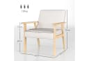 HOMCOM Relaxsessel Grau Leinenoptik mit Armlehnen Bild 3